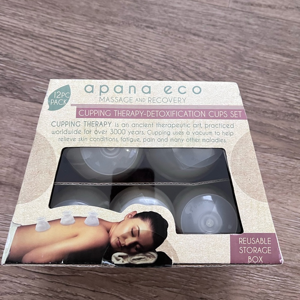 Cupping Therapy Detoxification Cups Set ( NIB)From Apana Eco 12pc Set